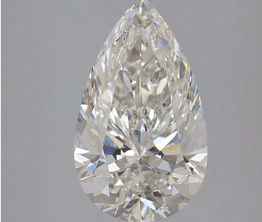 Igi Pear 3.37ct Vs2 H Cvd lab diamond