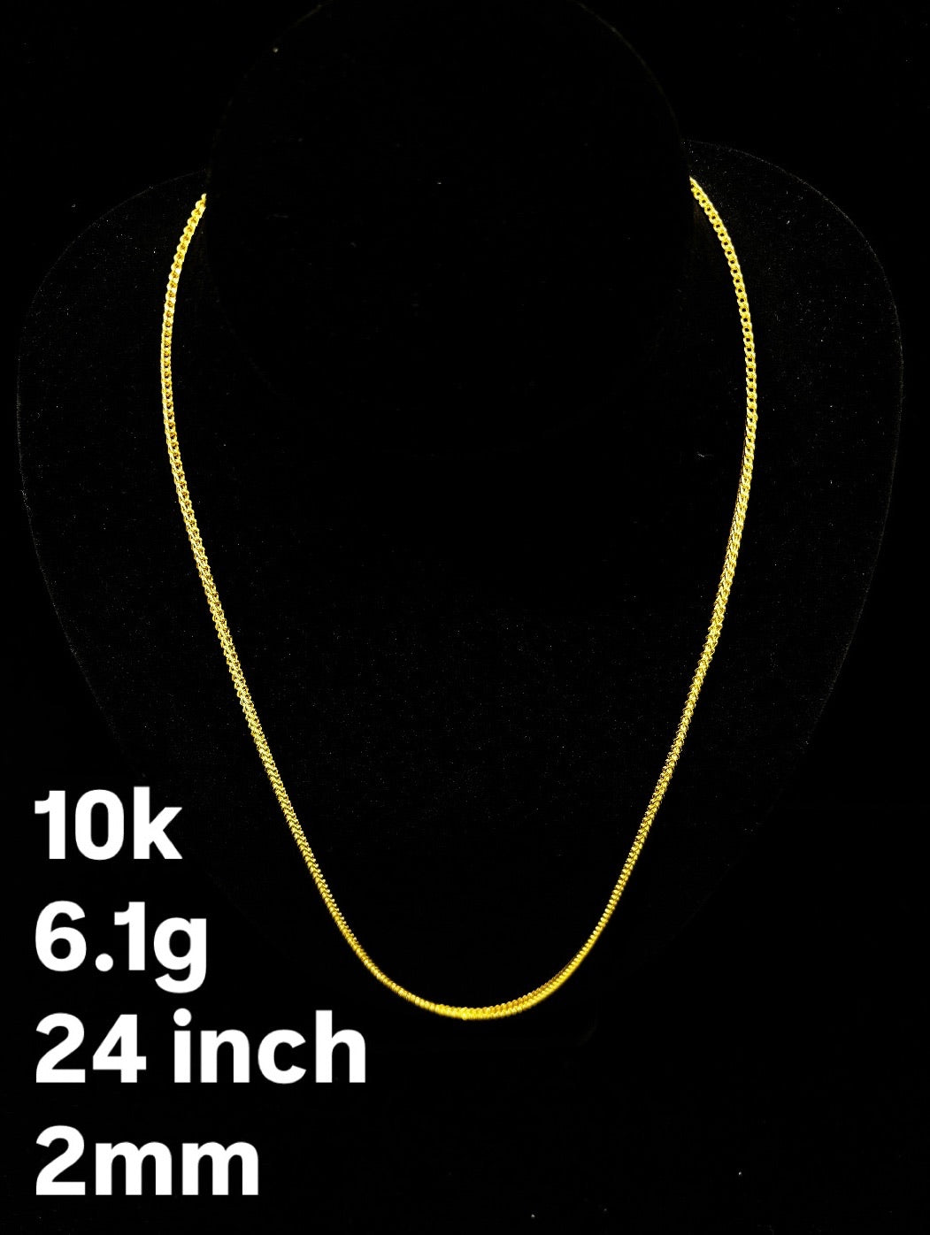 10K YELLOW GOLD ROPE NECKLACE – 2MM