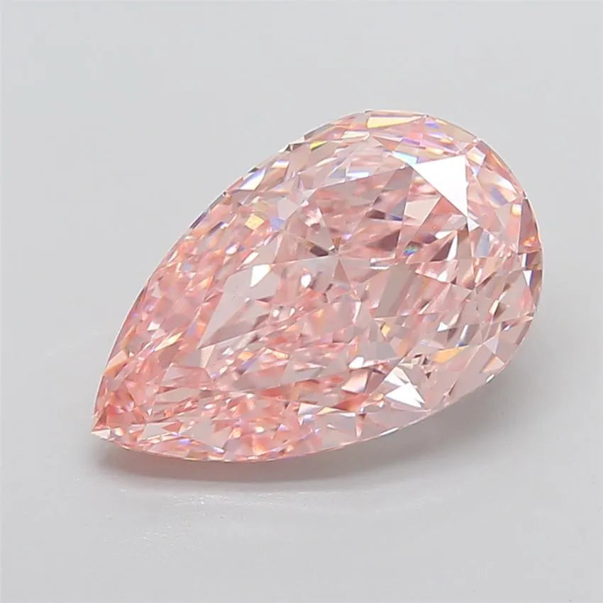 7.31ct Pear Lab Grown Diamond (Colour Fancy Intense Pink, Clarity VVS2, IGI Certified)
