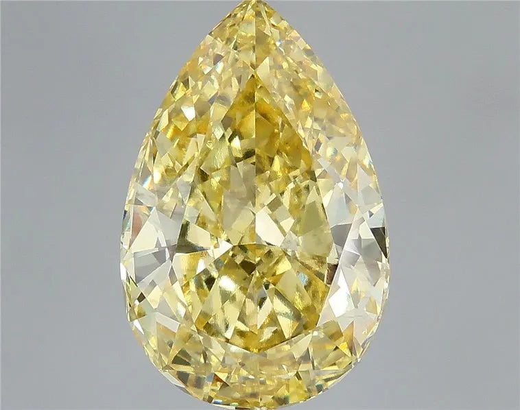 9.35ct Pear Lab Grown Diamond (Colour Fancy Intense Yellow, Clarity VS2, IGI Certified)