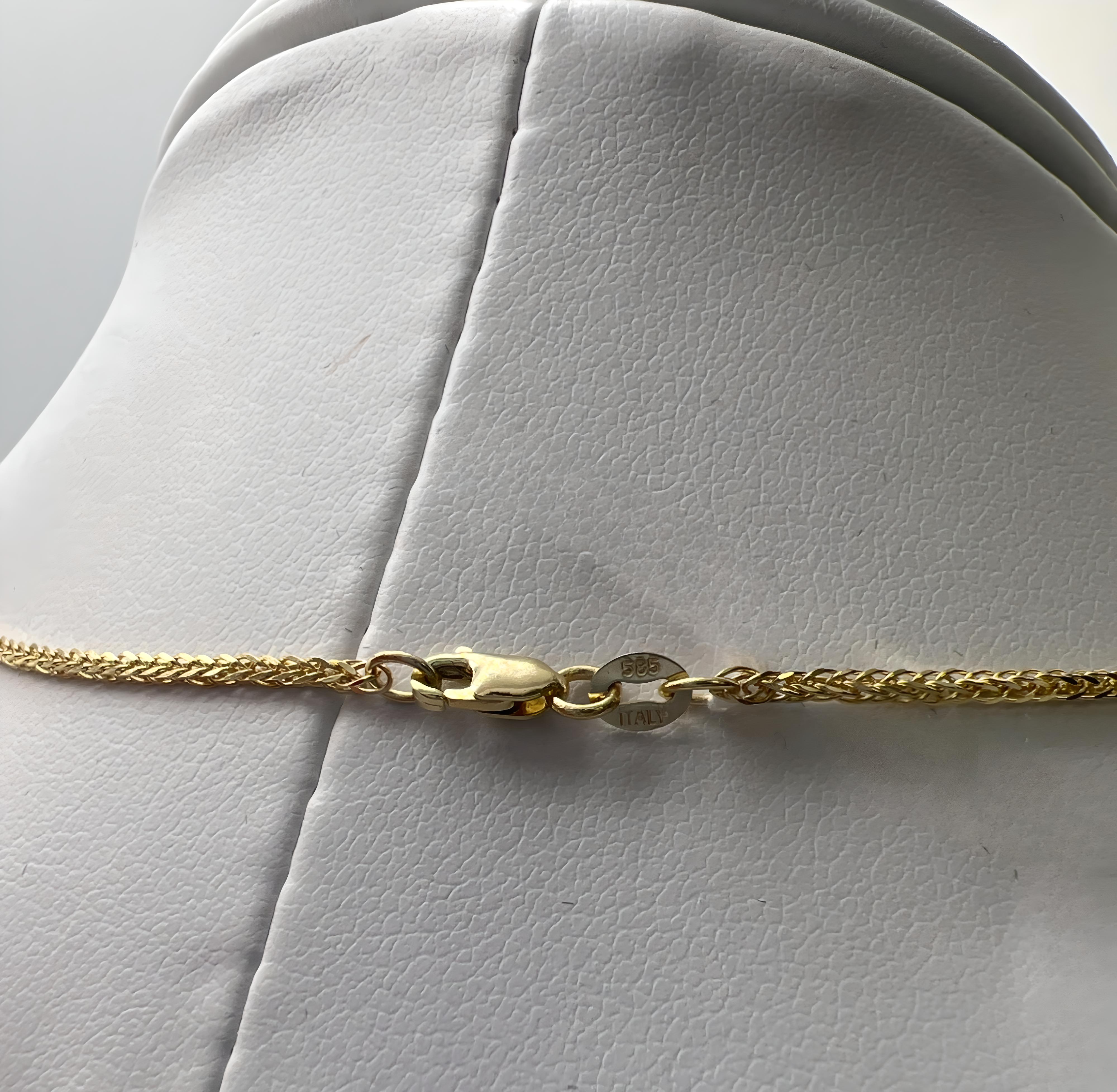 1mm Wheat Gold Necklace