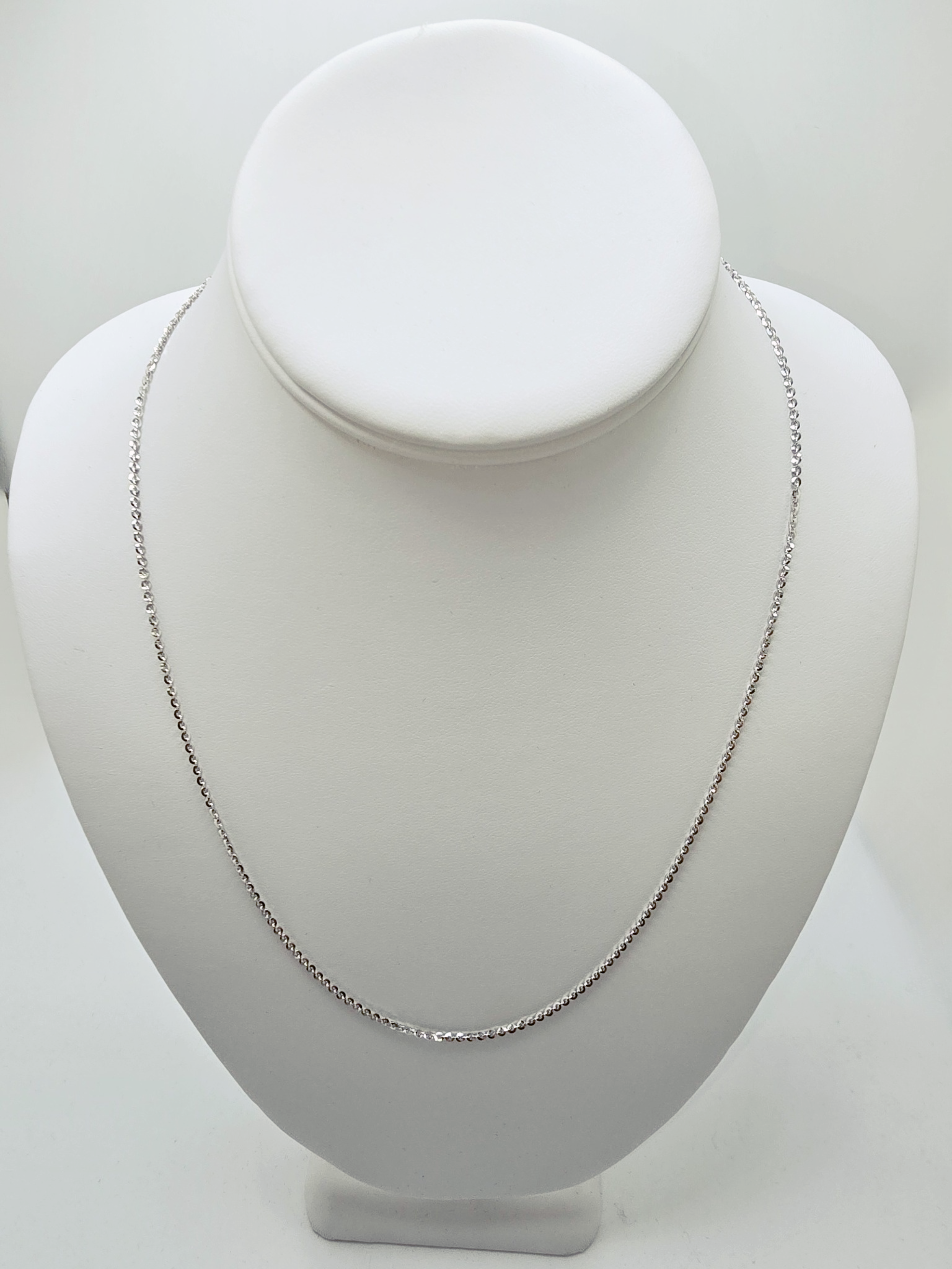 1mm Cable Diamond Cut Gold Necklace