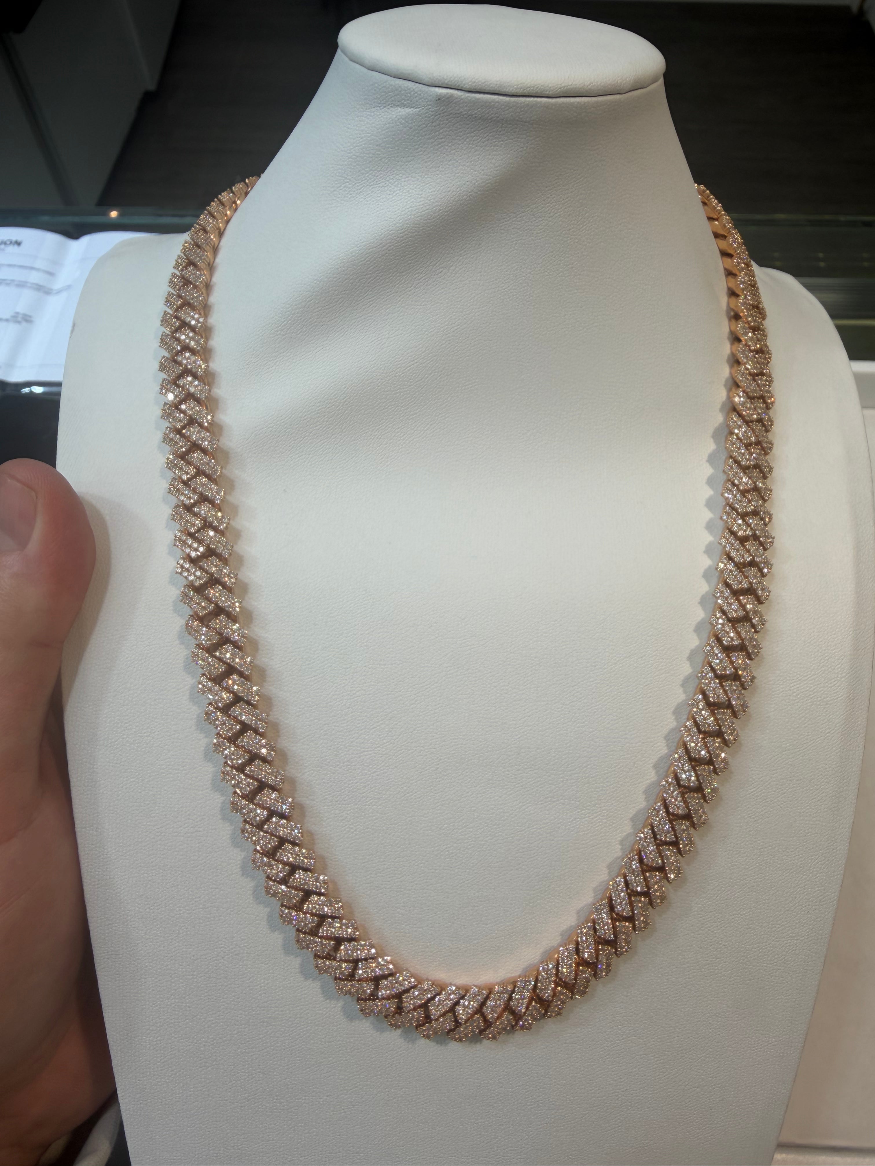 Rose Natural Diamond Chain 237.7 gram