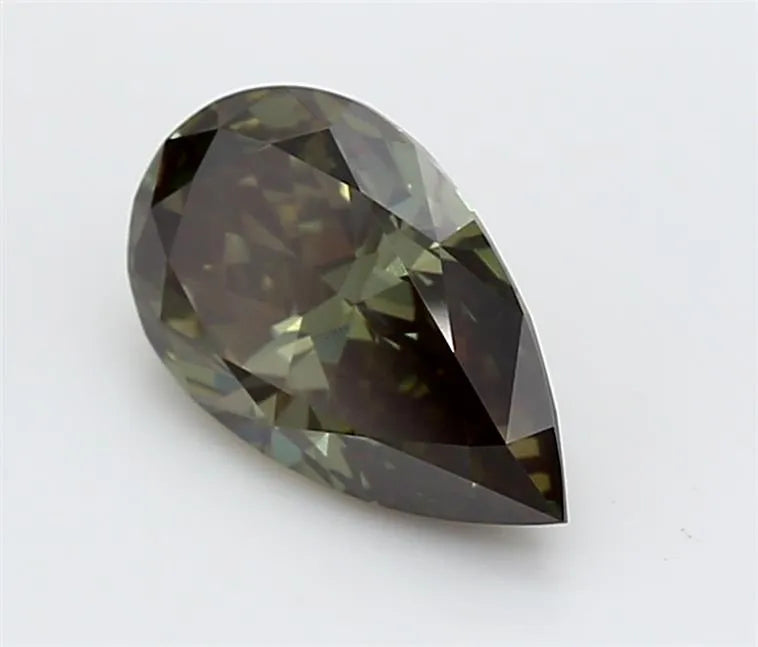 1.21ct Pear Lab Grown Diamond (Colour Fancy Deep Green, Clarity VVS2, IGI Certified)