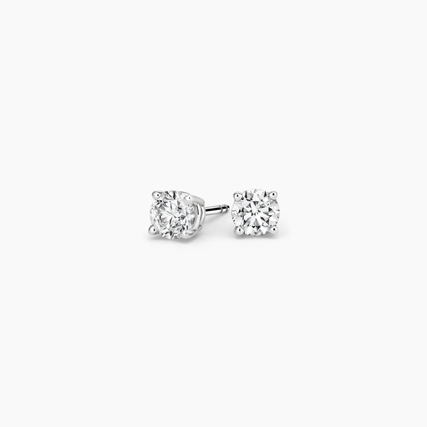 Round (VS+-F+) Lab Grown Diamond Non-Certified Stud Earrings – 0.50ct Total, 14K Gold