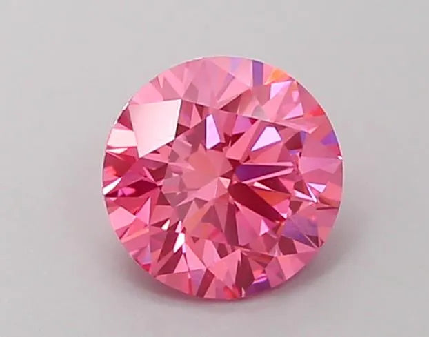 1.33ct Round Lab Grown Diamond (Colour Fancy Vivid Pink, Clarity VS1, Cut ID, IGI Certified)