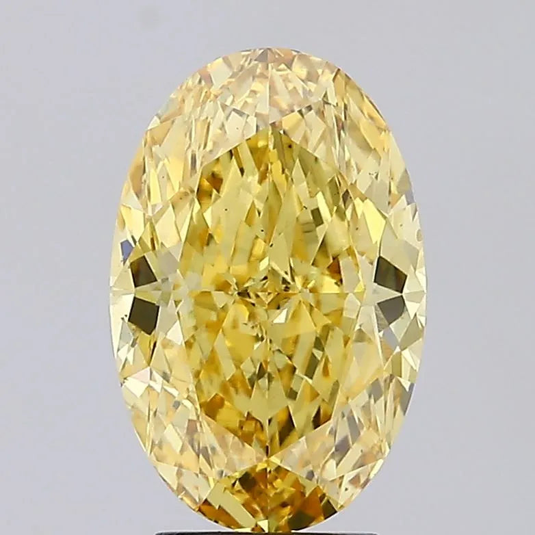 4.80ct Oval Lab Grown Diamond (Colour Fancy Vivid Yellow, Clarity VS2, IGI Certified)