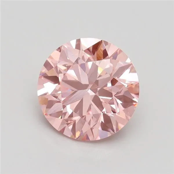 1.36ct Round Lab Grown Diamond (Colour Fancy Intense Pink, Clarity VS2, Cut EX, IGI Certified)