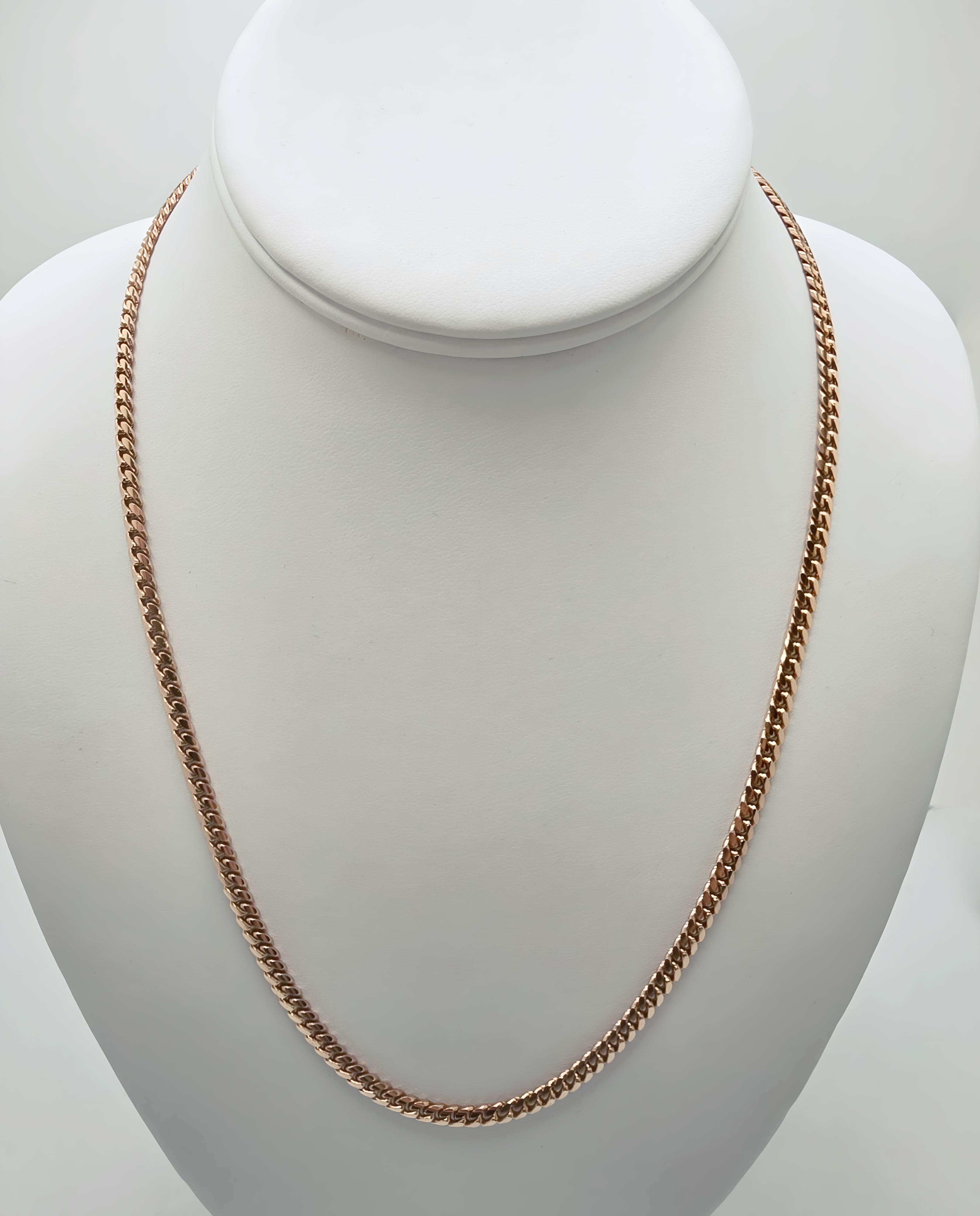 Rose Gold 4mm Cuban Necklace