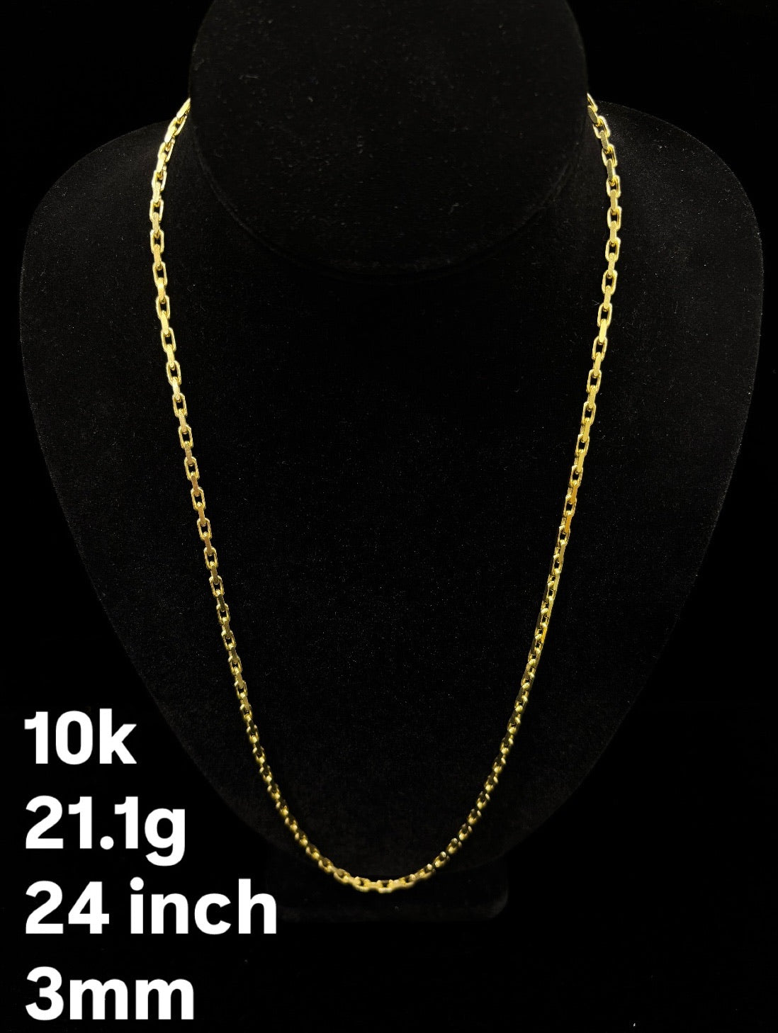 10K YELLOW GOLD MARINER LINK NECKLACE – 3MM