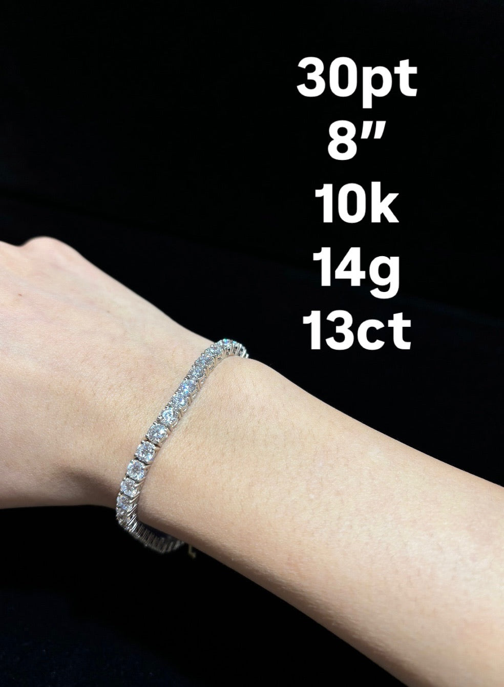 10K Gold Diamond Tennis Bracelet – 13.00 CTW