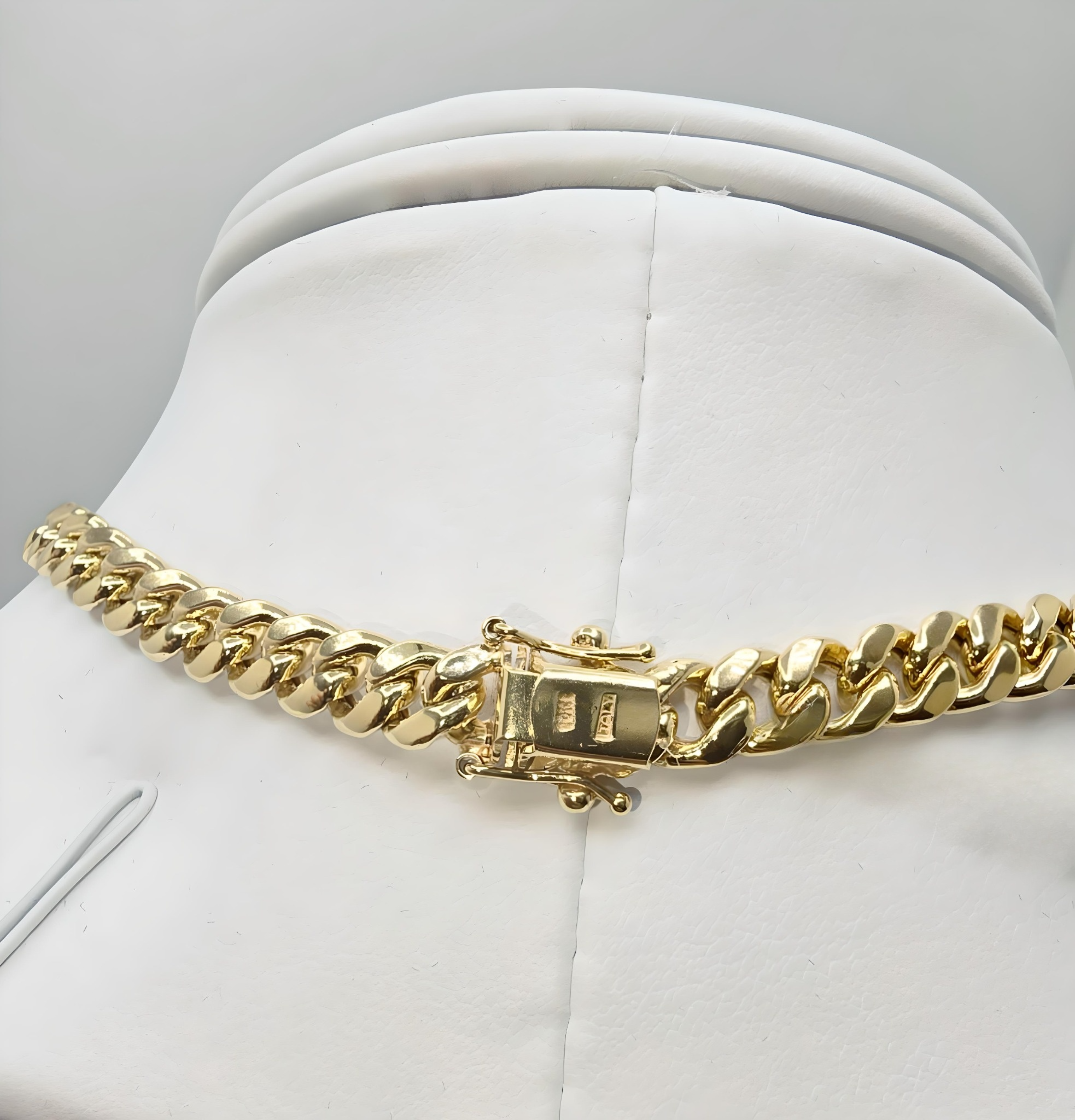 7mm Solid Gold Cuban Necklace