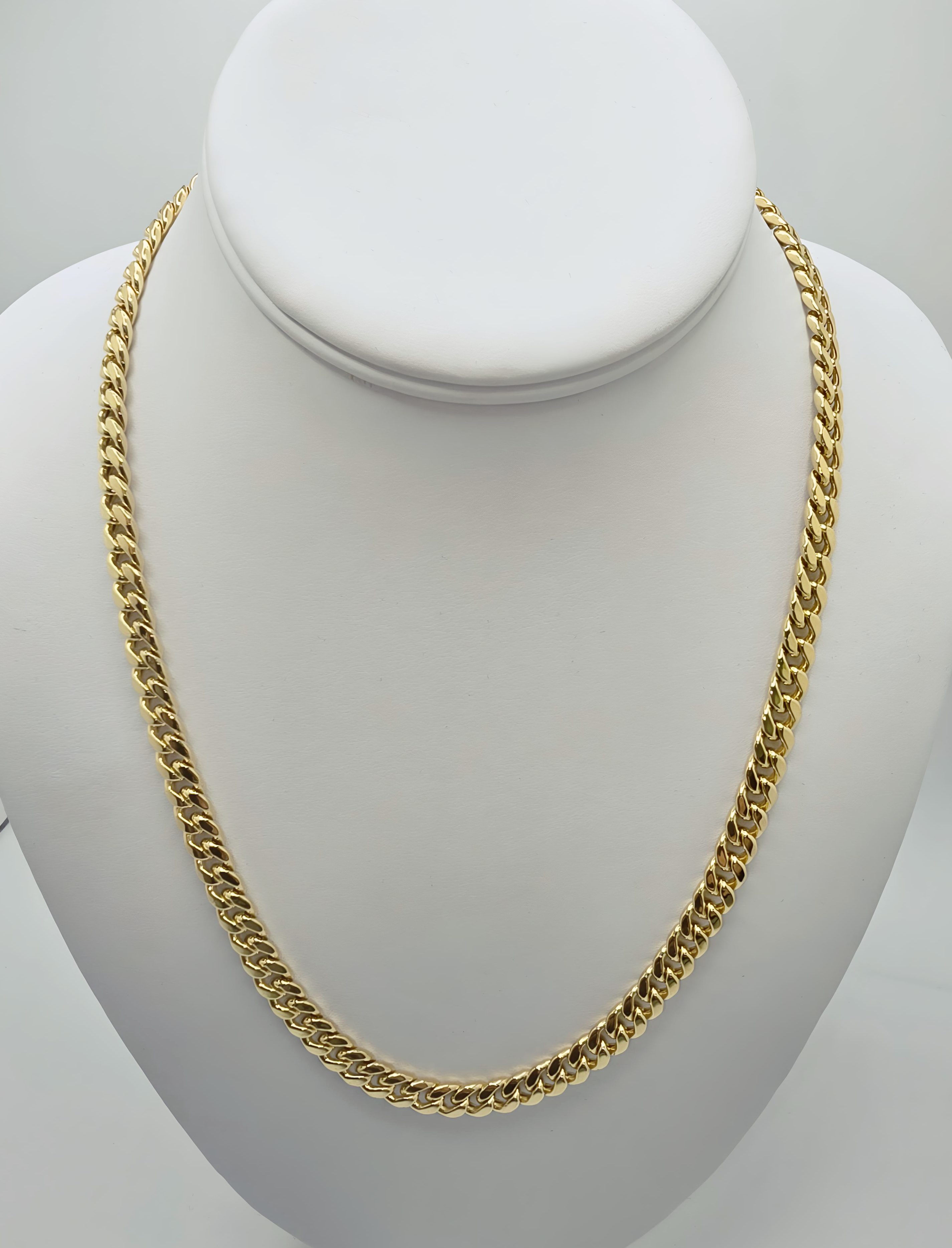 7mm Solid Gold Cuban Necklace
