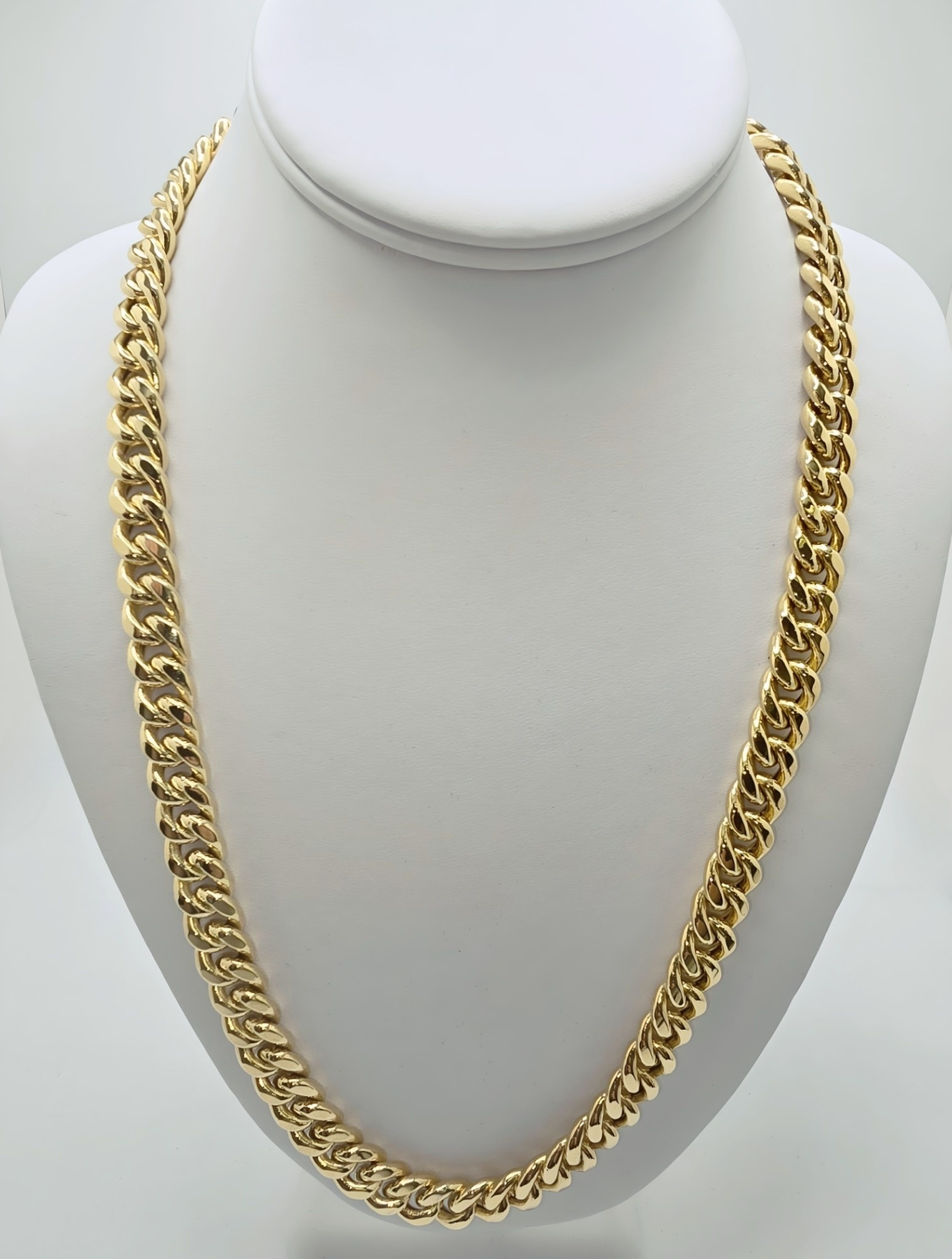 10.5mm Solid Gold Cuban Necklace