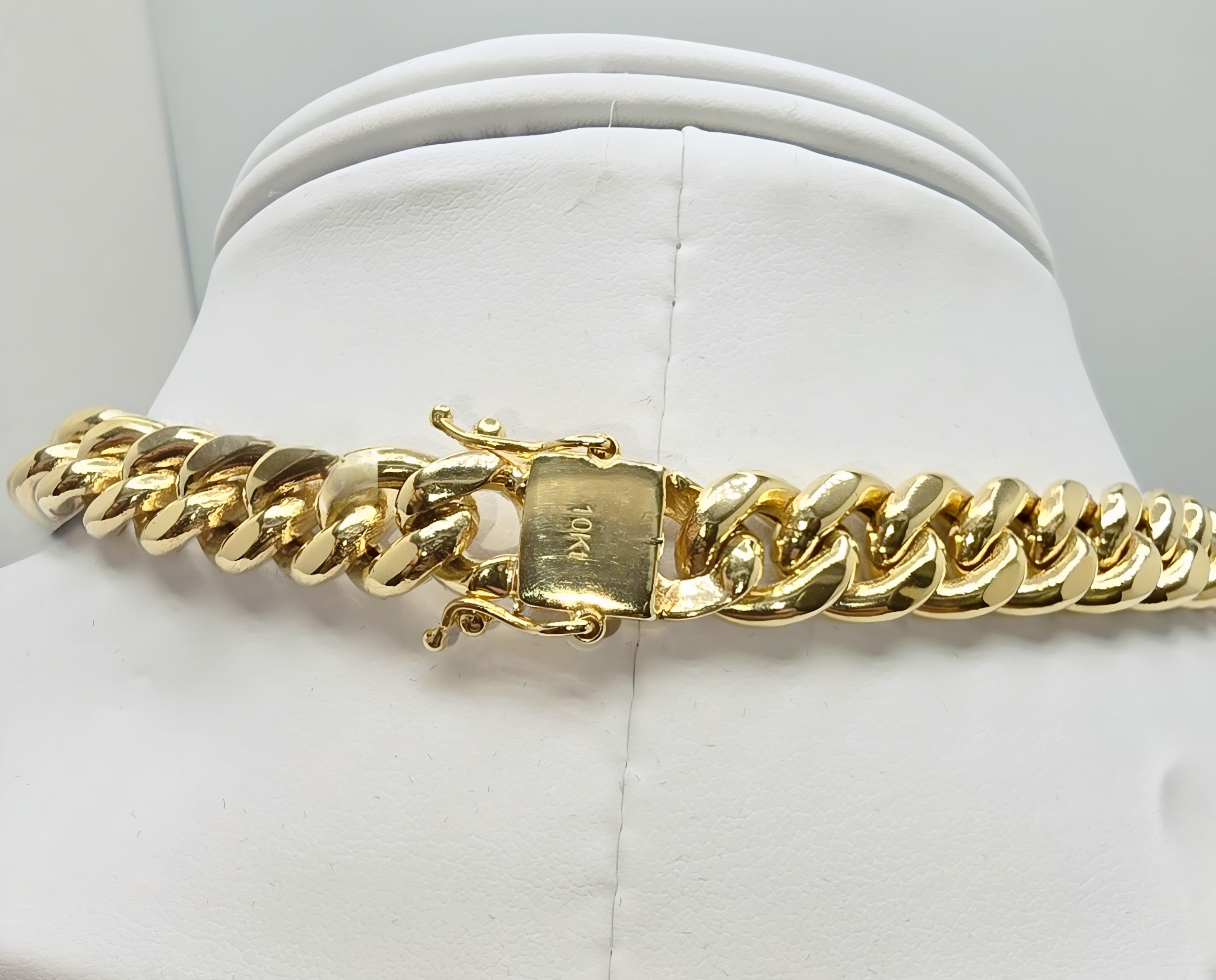 10.5mm Solid Gold Cuban Necklace