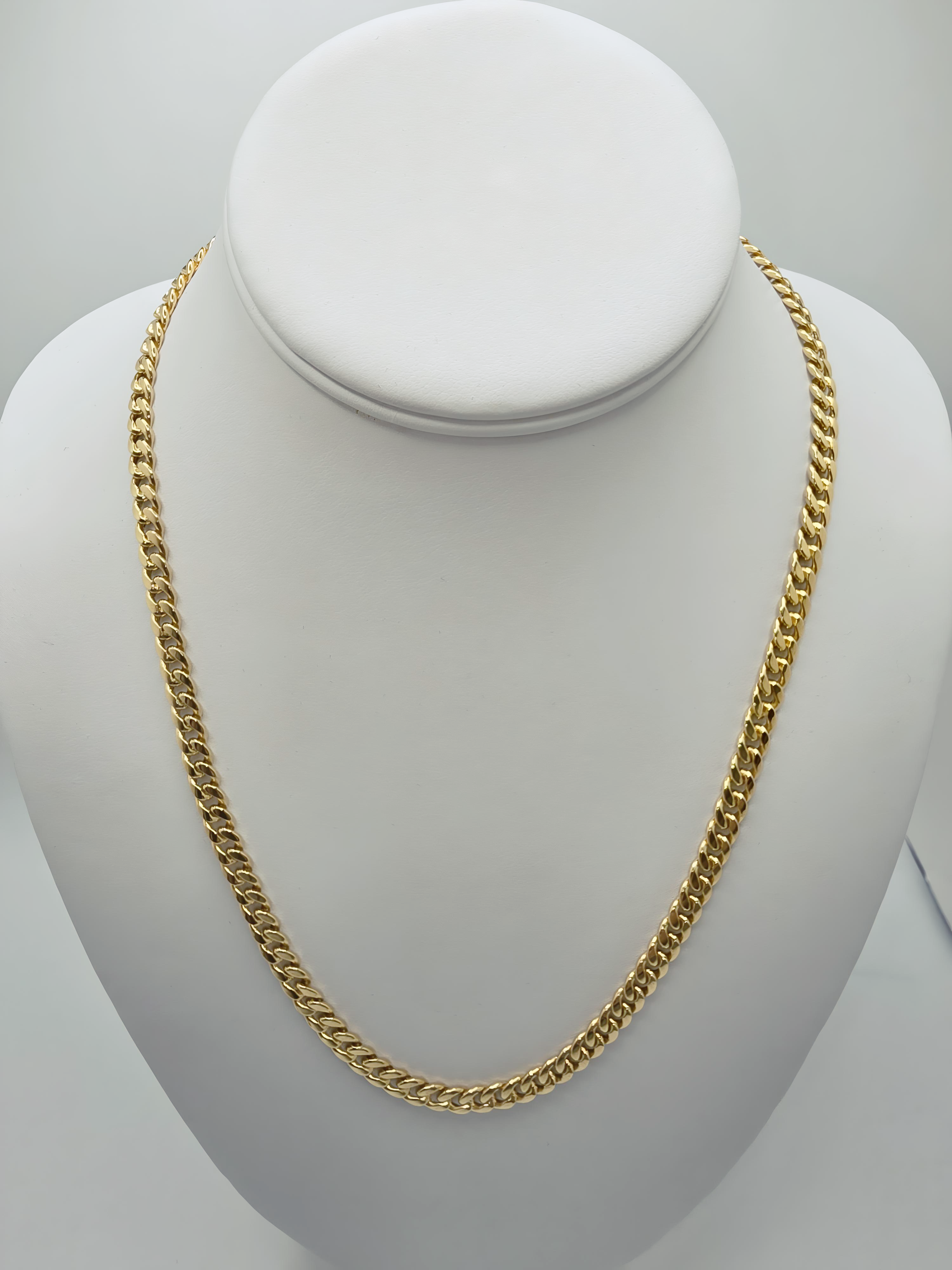 5mm Hollow Gold Cuban Necklace