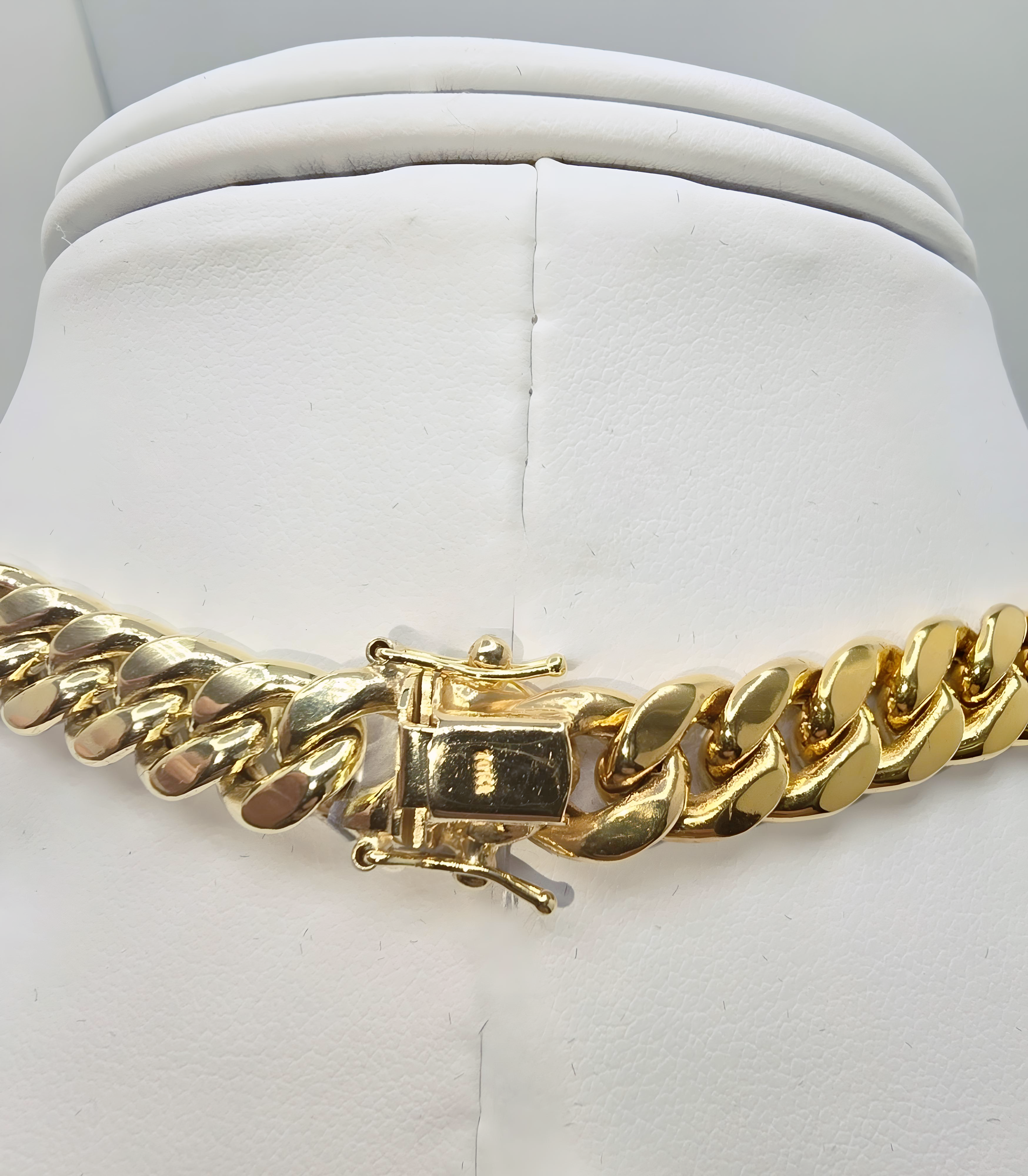 9mm Solid Gold Cuban Necklace