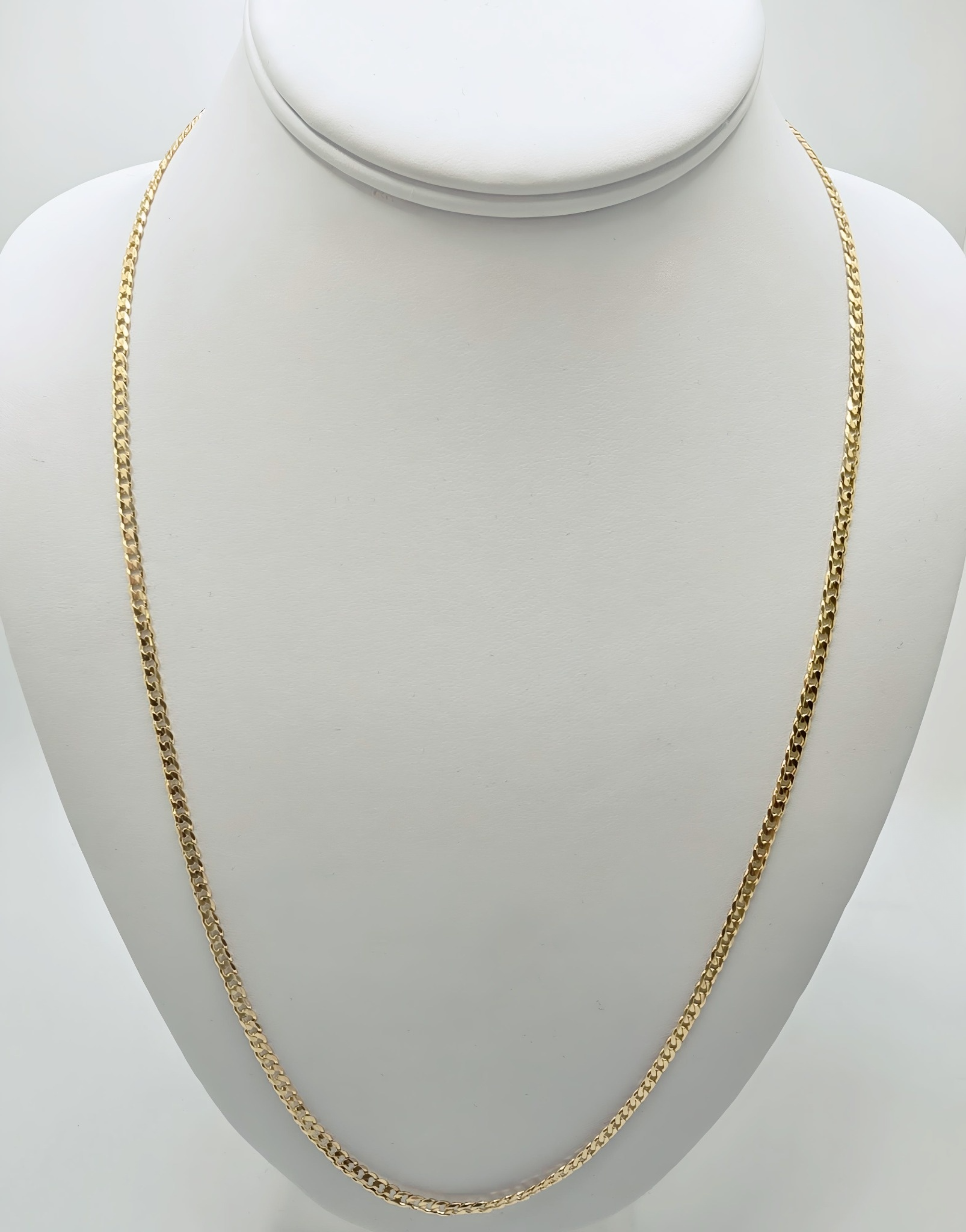 3.5mm Gold Curb Cuban Necklace