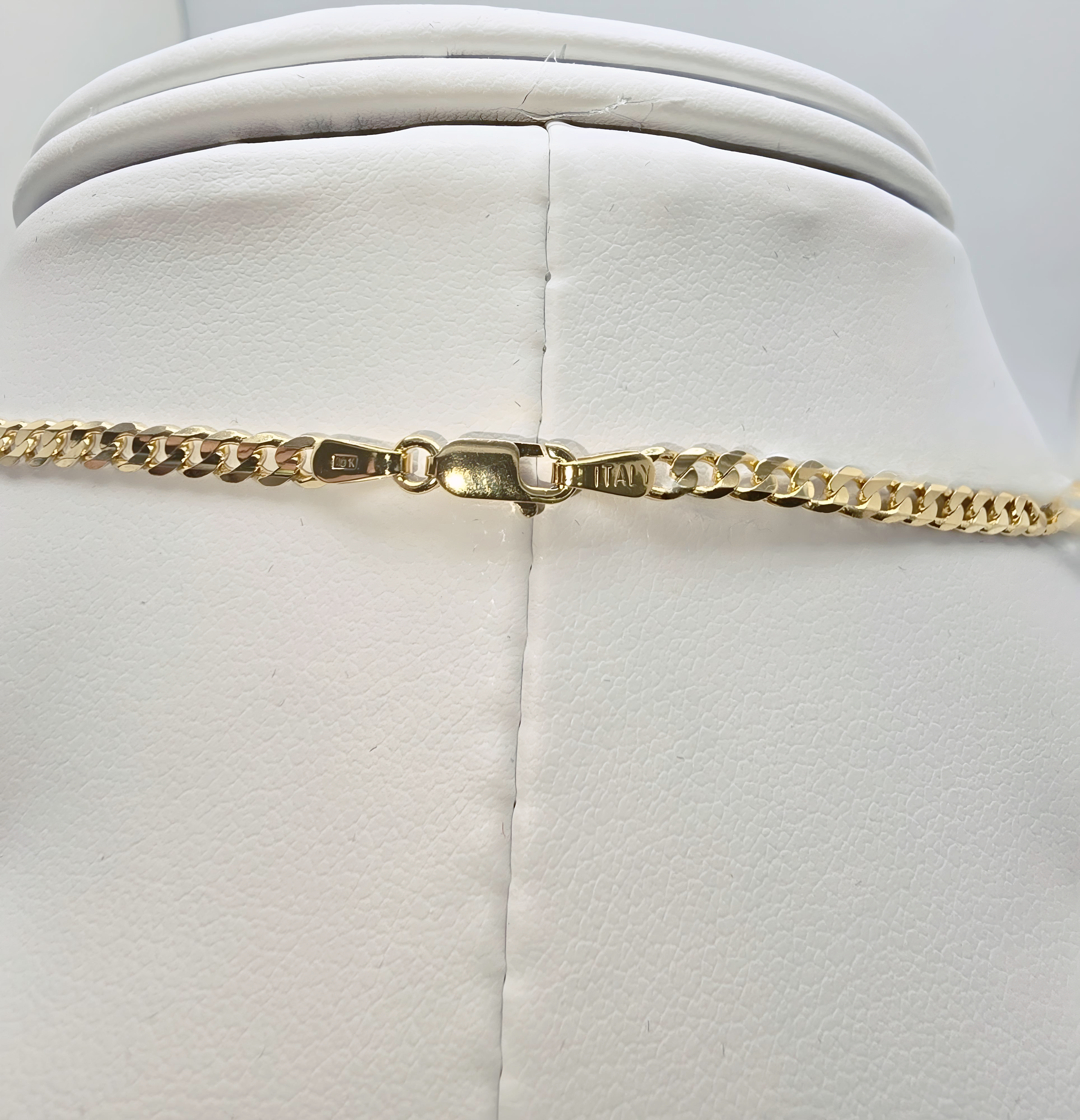 Curb Cuban Link 3mm Gold Necklace
