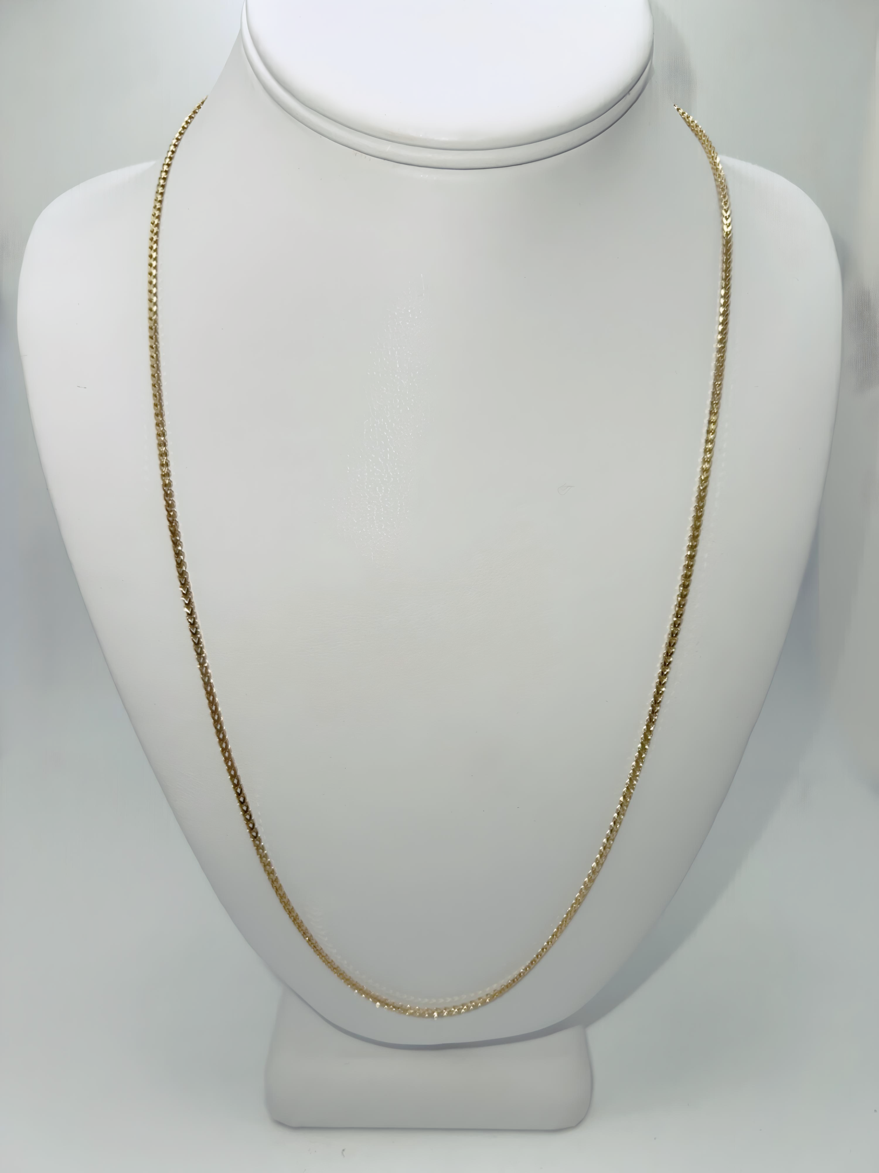 2mm Wheat Gold Necklace