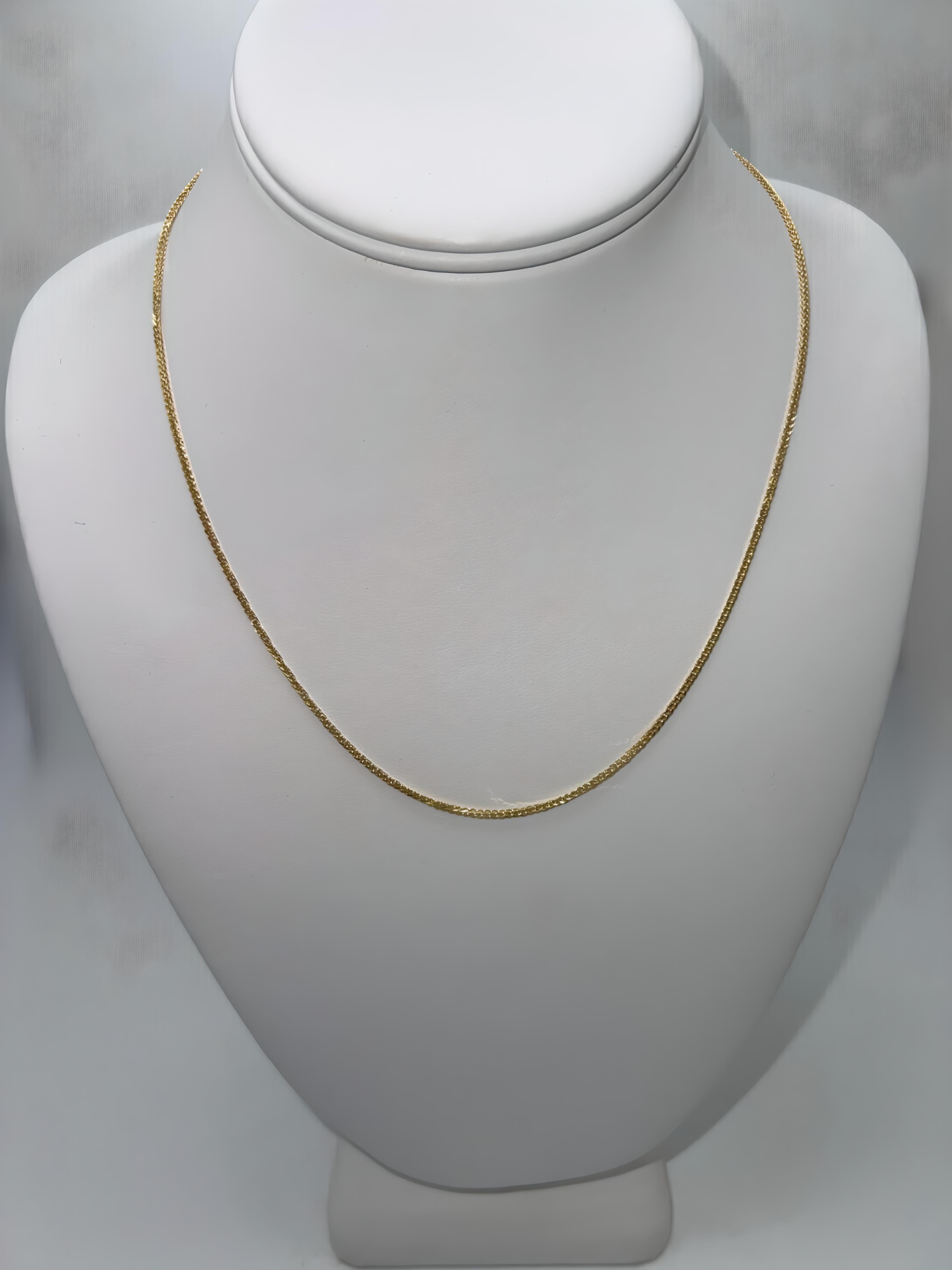 1mm Wheat Gold Necklace