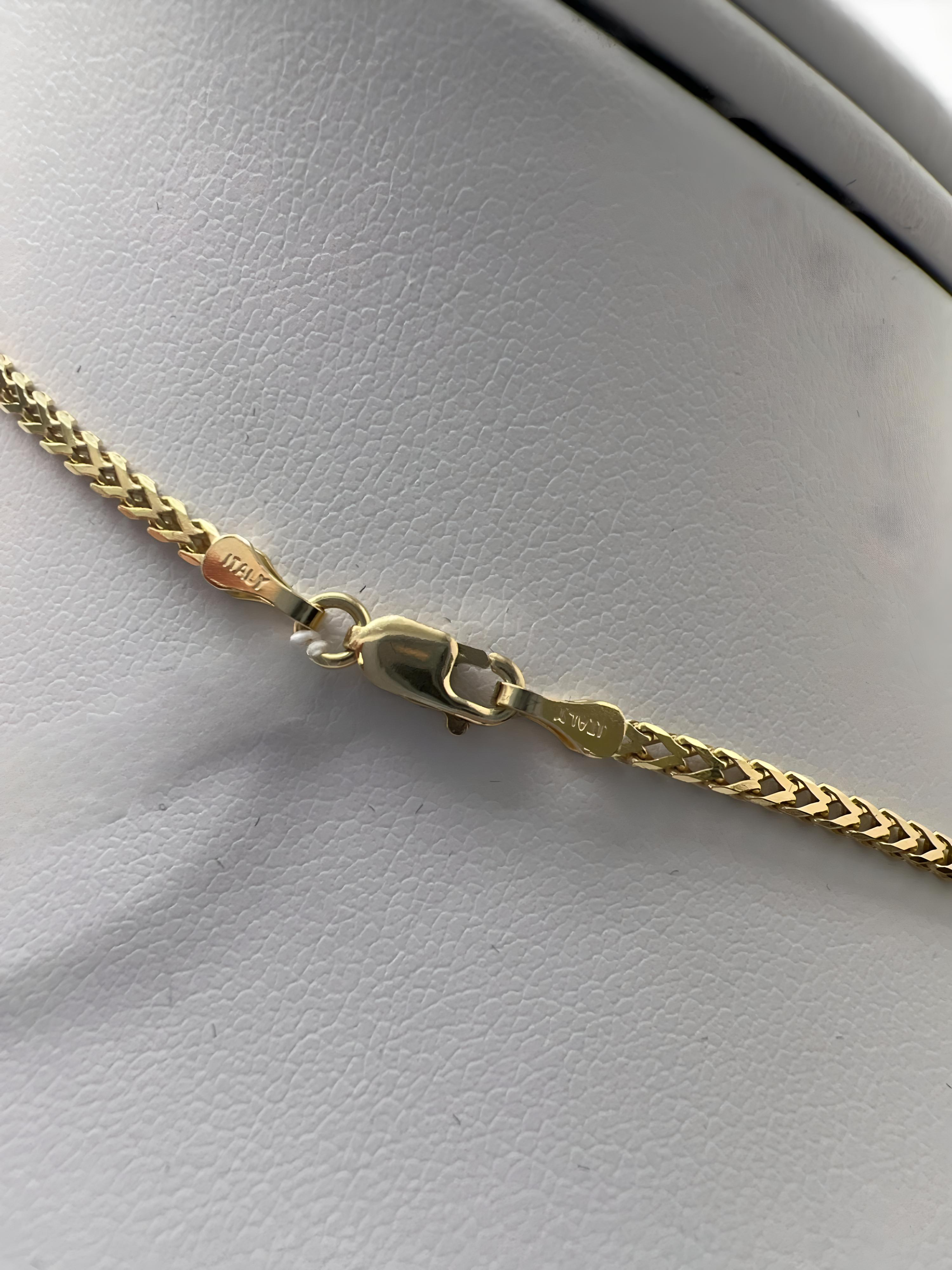 2mm Wheat Gold Necklace