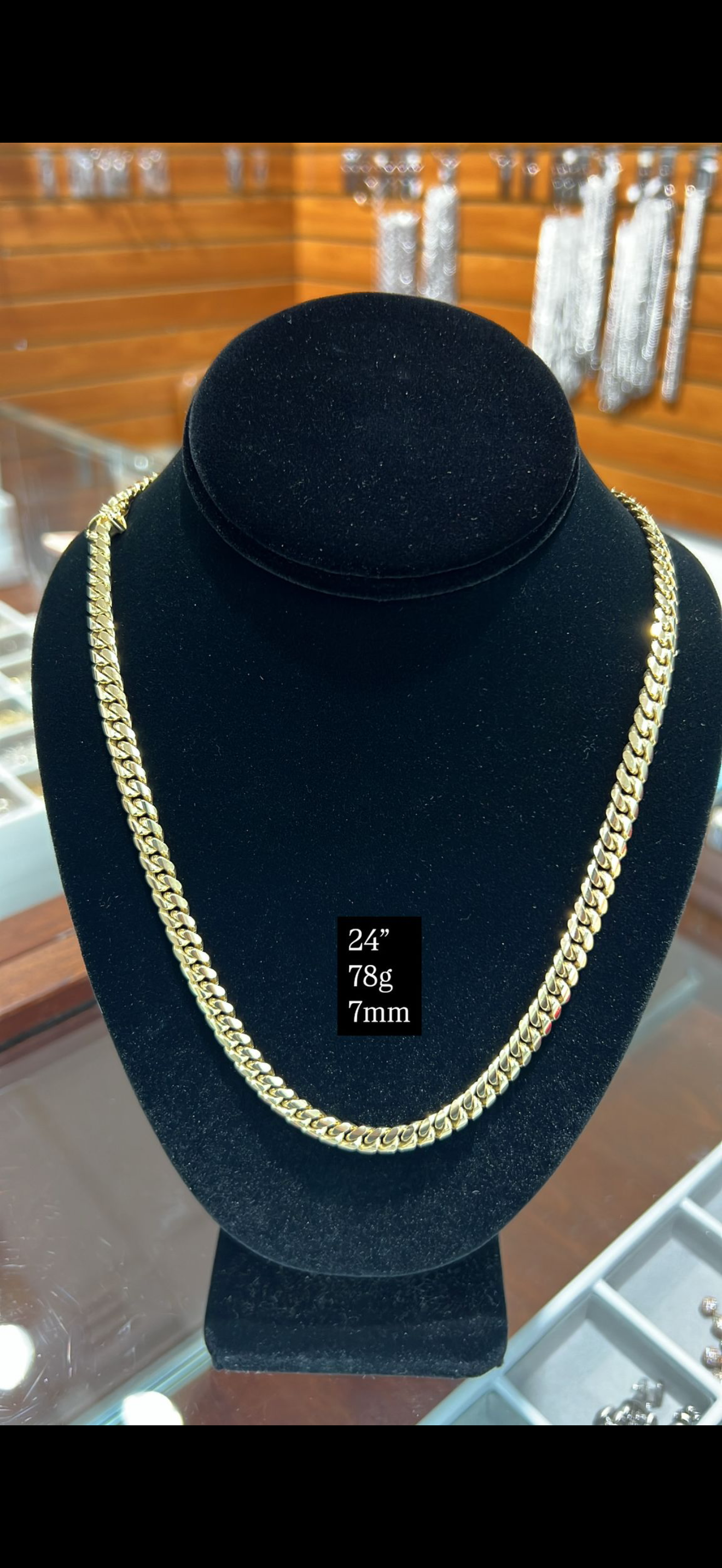 10k Miami Cuban 7mm 78grams
