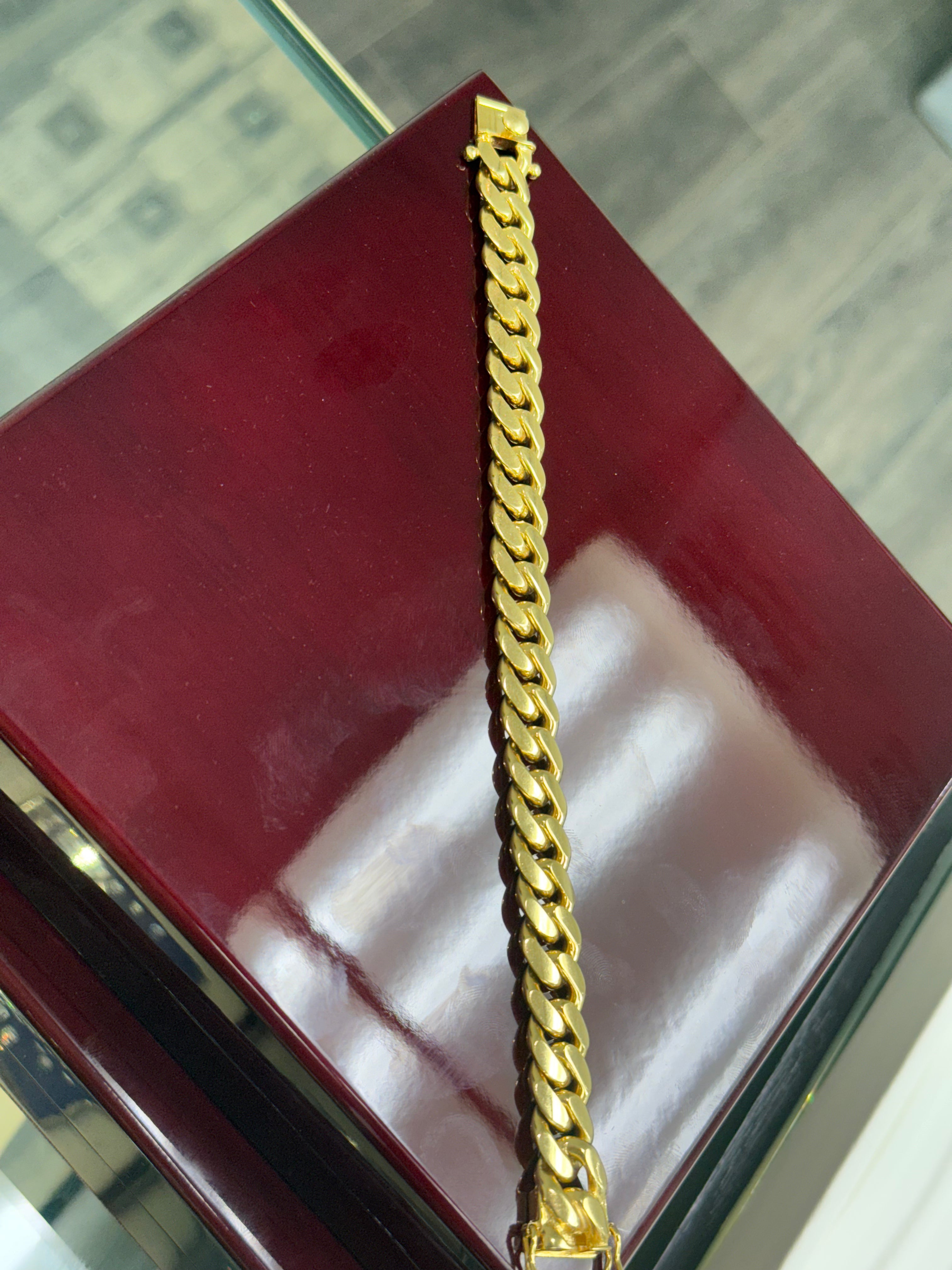 14k Miami Cuban bracelet 89.5 grams
