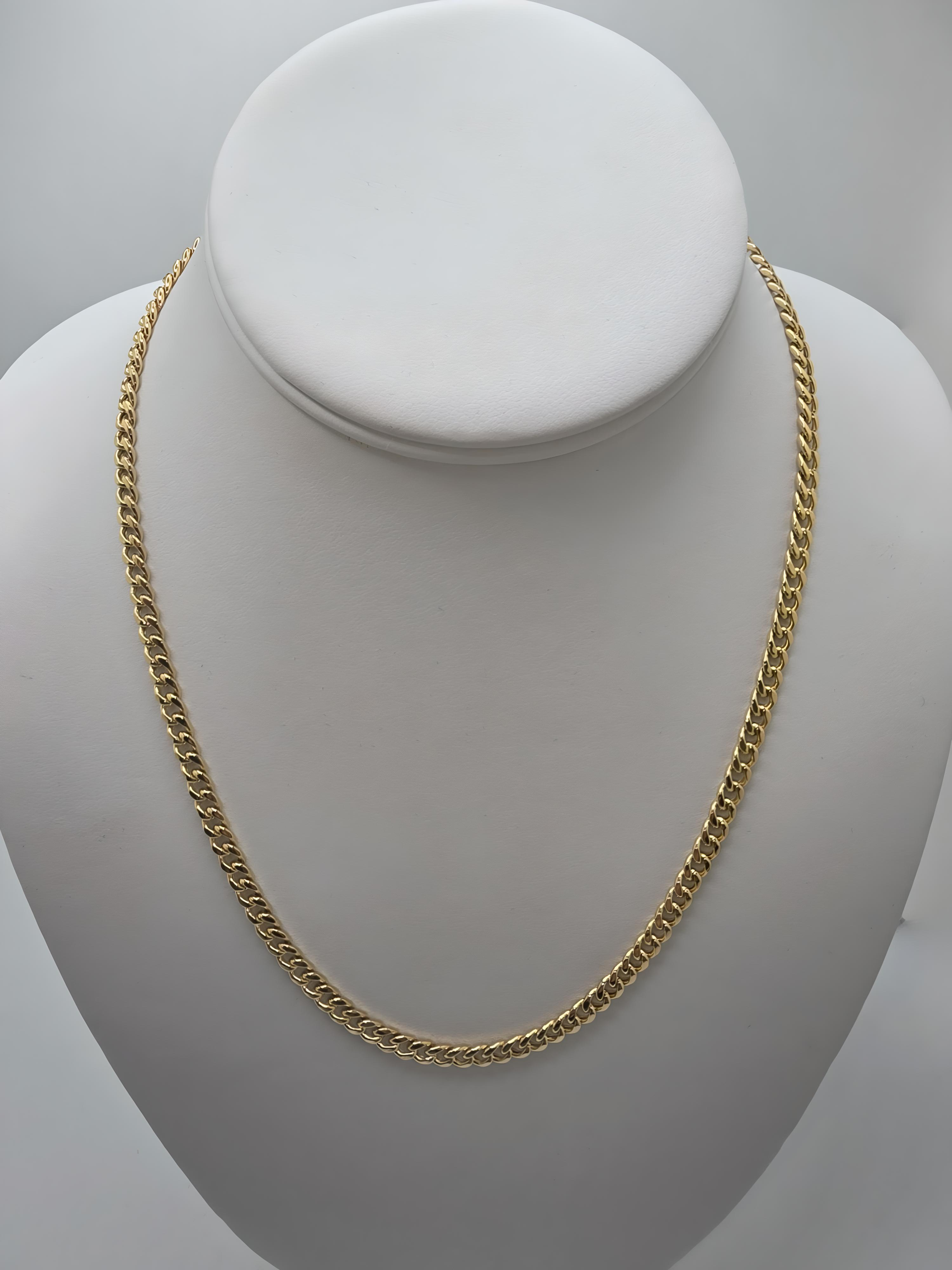 Miami Cuban 4mm Gold Necklace