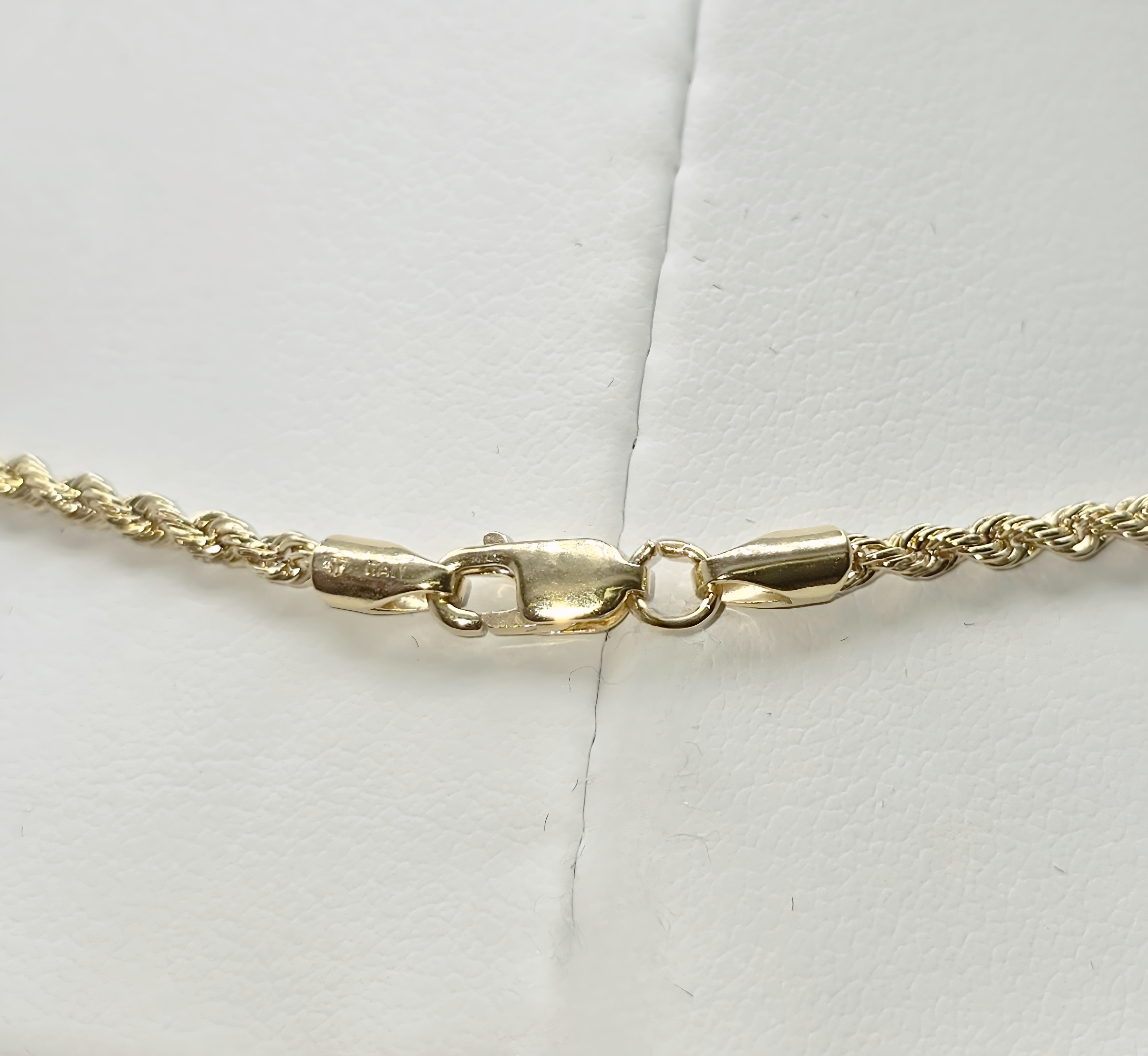 2mm Rope Gold Necklace